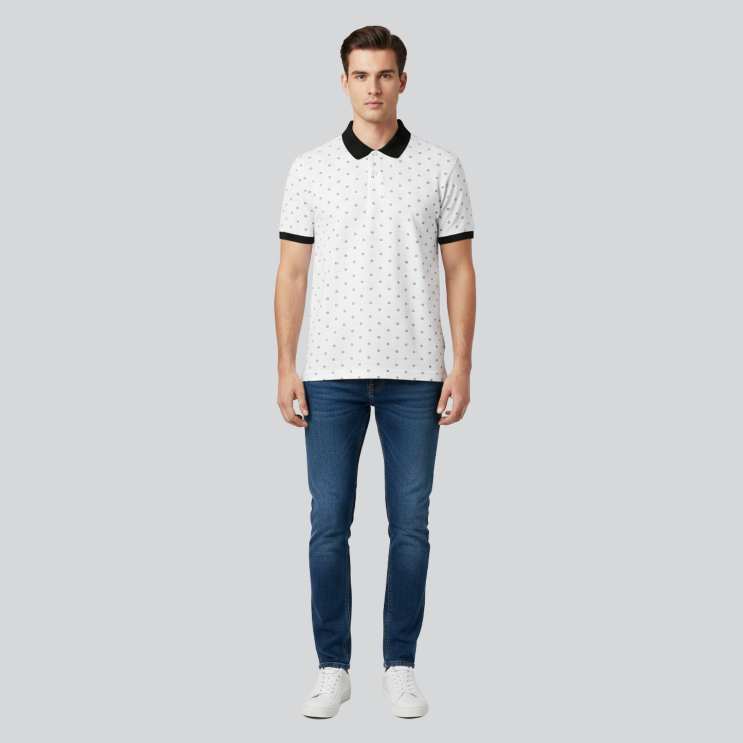 Luxury Pattern Printed Polo Shirt