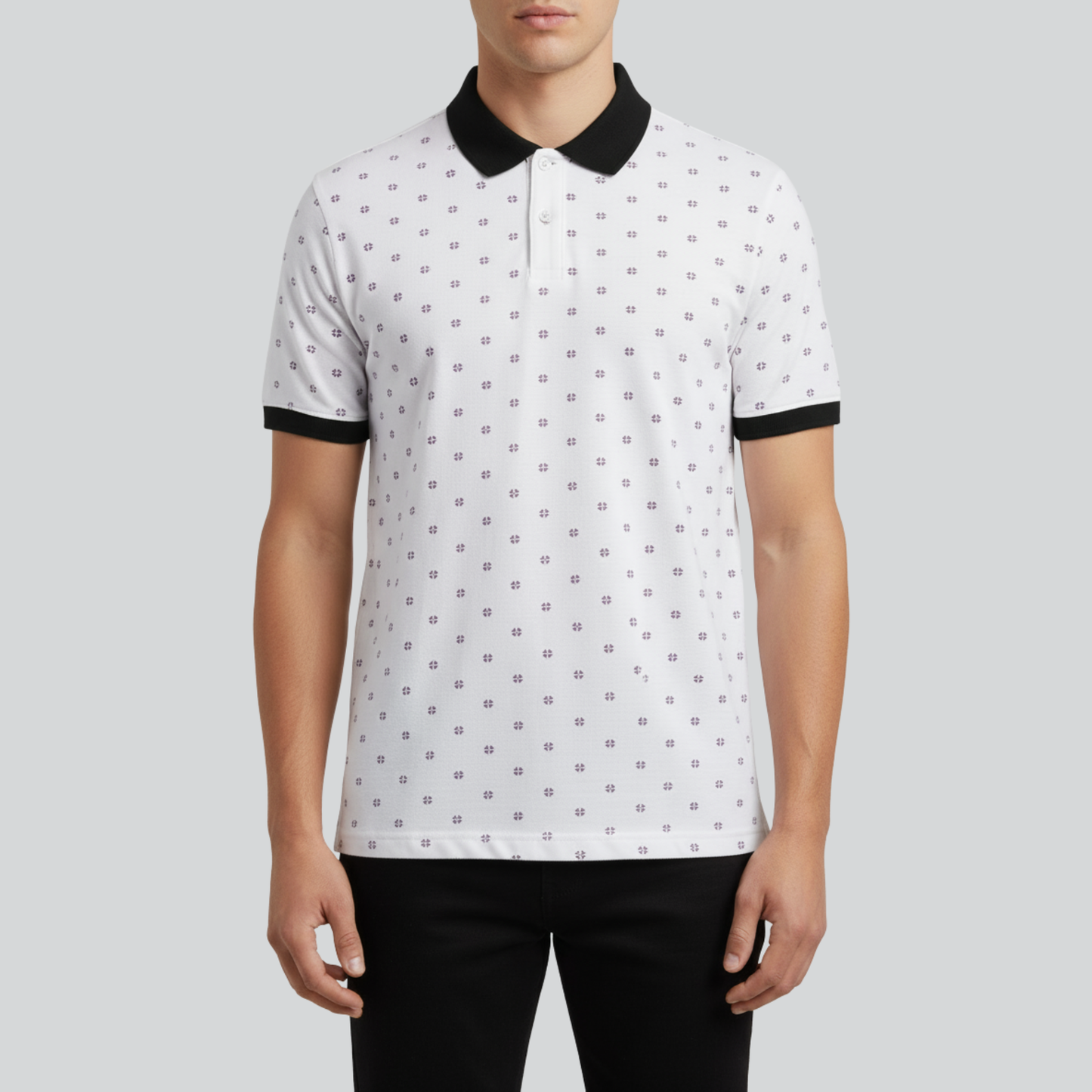 Luxury Pattern Printed Polo Shirt