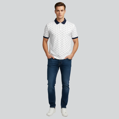 Luxury Dot Printed Polo Shirt