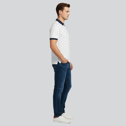 Luxury Dot Printed Polo Shirt