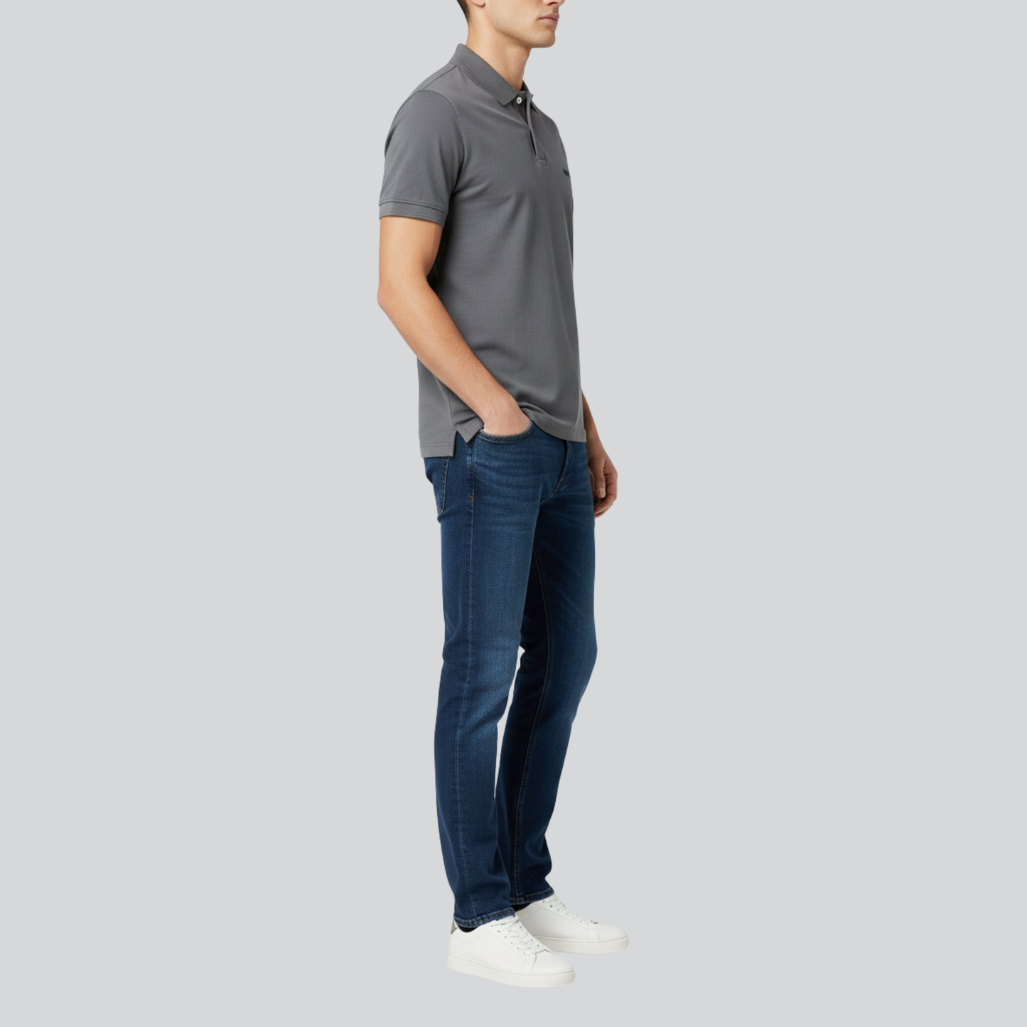 Luxury Plain Grey Polo