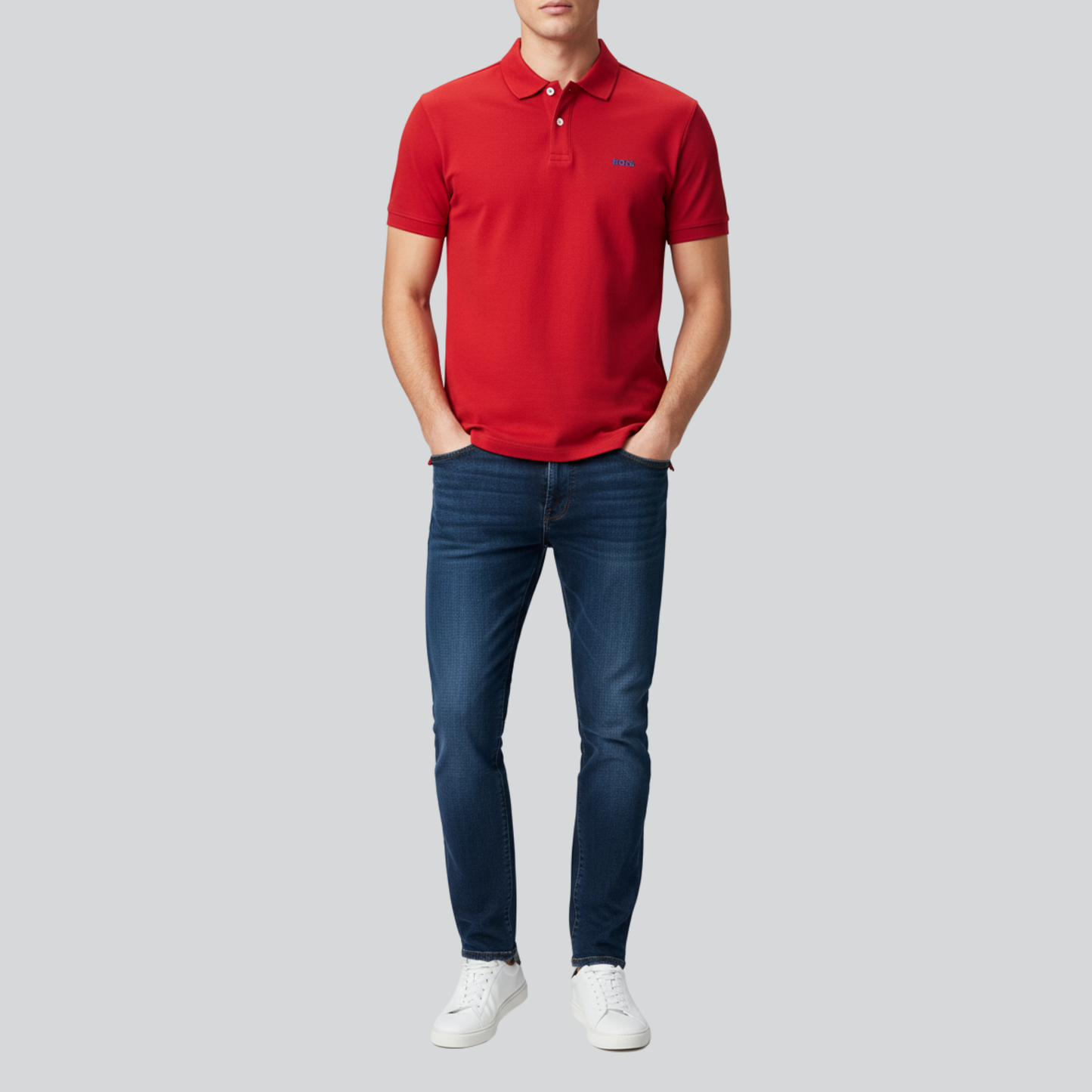 Luxury Plain Red Polo