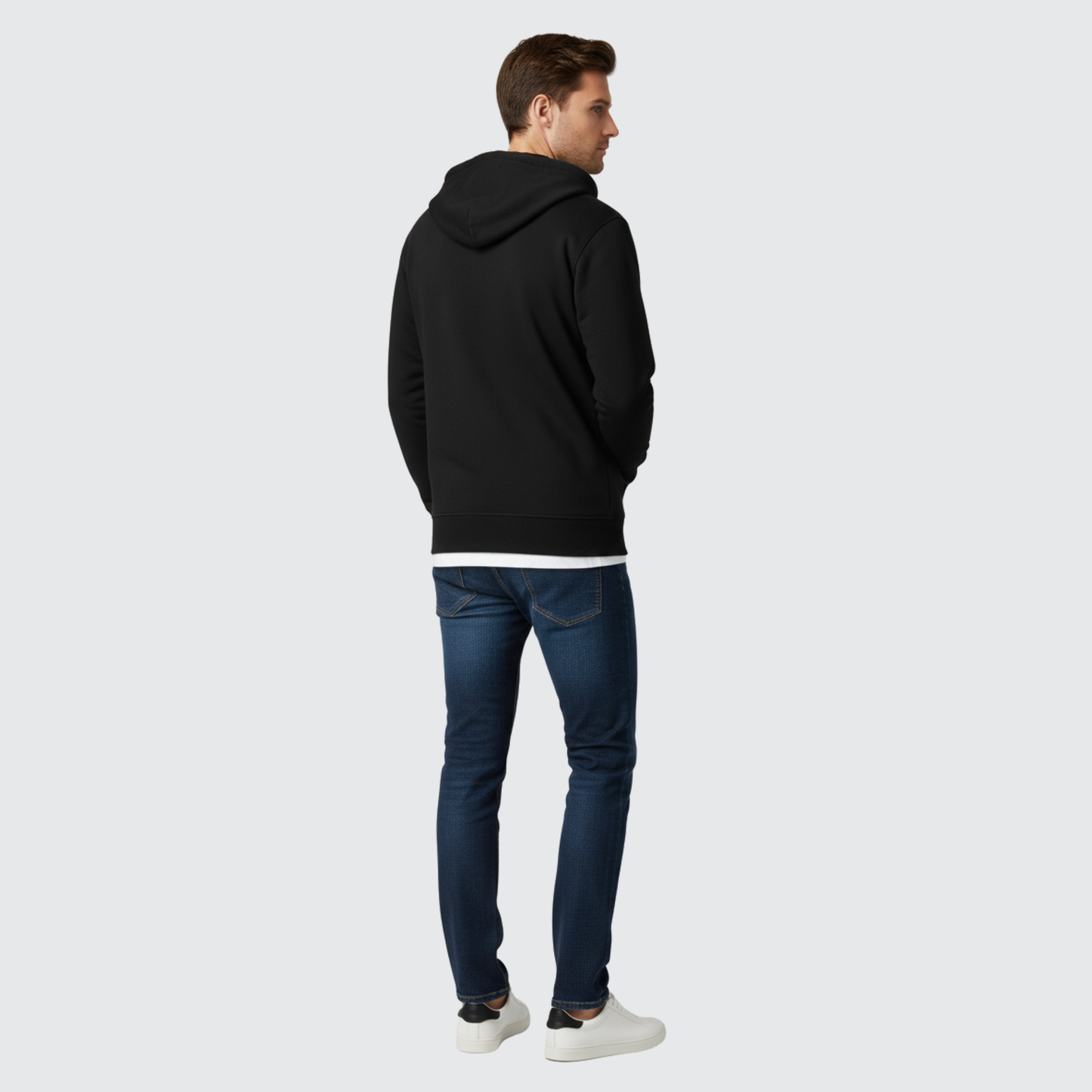 Black Zip-Up Hoodie