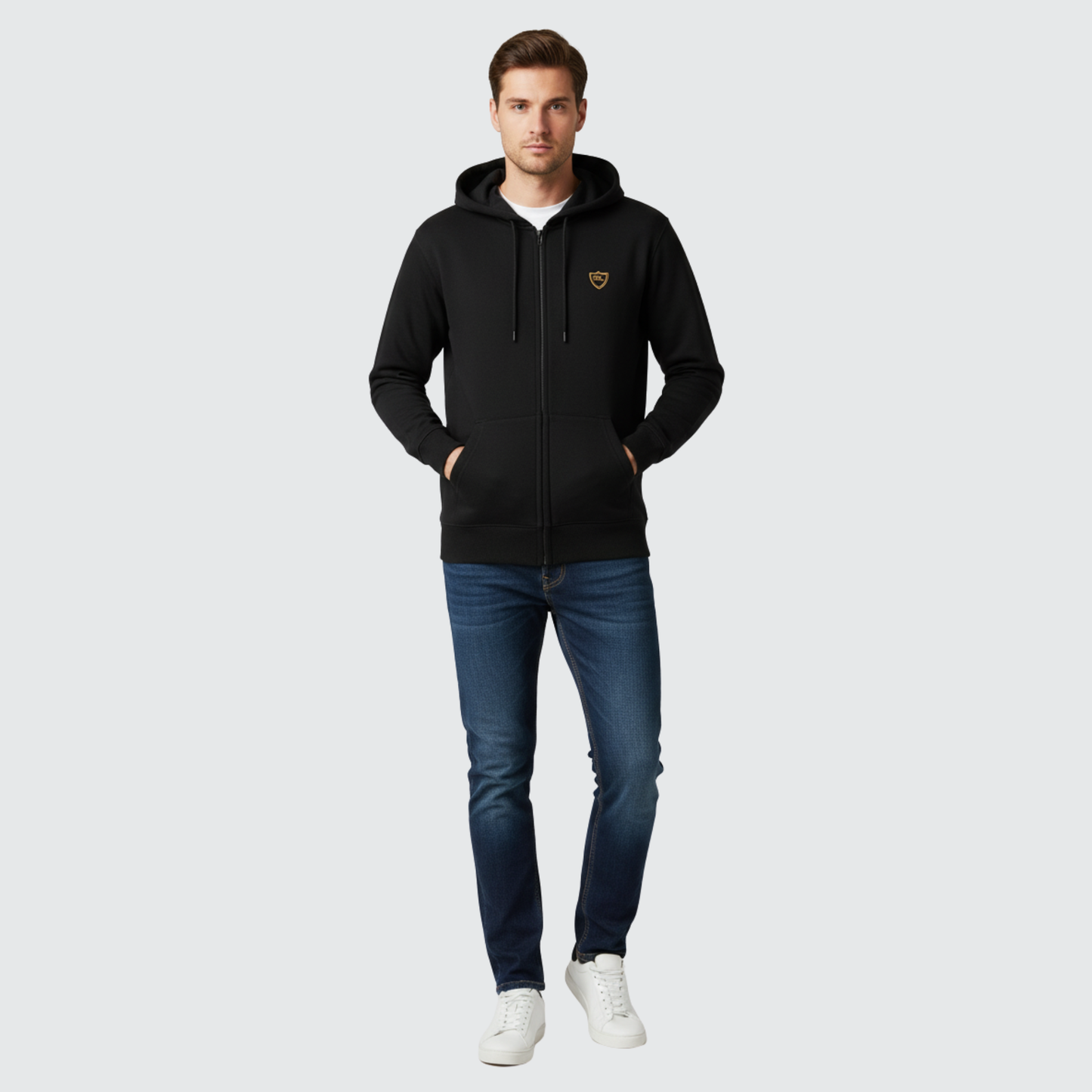 Black Zip-Up Hoodie