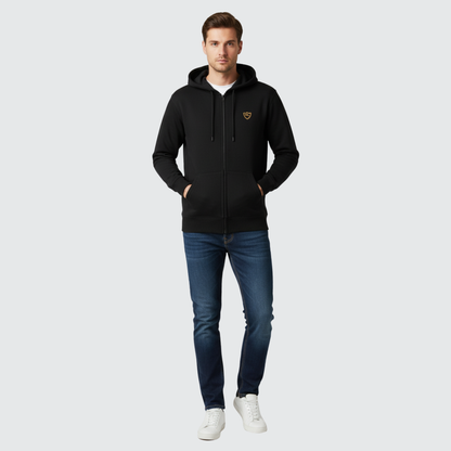 Black Zip-Up Hoodie