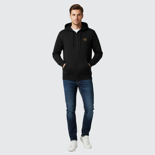 Black Zip-Up Hoodie